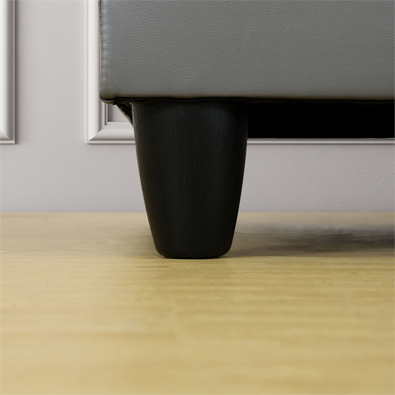 Pemberly Row Left-Facing Sectional & Ottoman in Raining Gray