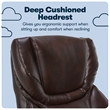 Pemberly Row Big and Tall Executive Office Chair with Wood Accents Brown