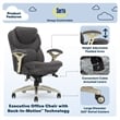 Pemberly Row Back in Motion Office Chair in Dark Gray Fabric