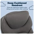 Pemberly Row Back in Motion Office Chair in Dark Gray Fabric