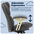 Pemberly Row Back in Motion Office Chair in Dark Gray Fabric