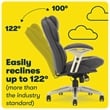 Pemberly Row Back in Motion Office Chair in Dark Gray Fabric