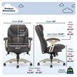 Pemberly Row Back in Motion Office Chair in Dark Gray Fabric