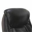 Pemberly Row Executive Office Chair Black Leather and Gray Mesh