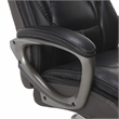 Pemberly Row Executive Office Chair Black Leather and Gray Mesh
