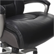 Pemberly Row Executive Office Chair Black Leather and Gray Mesh