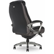 Pemberly Row Executive Office Chair Black Leather and Gray Mesh