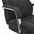 Pemberly Row Modern Leather Executive Office Chair Black Leather