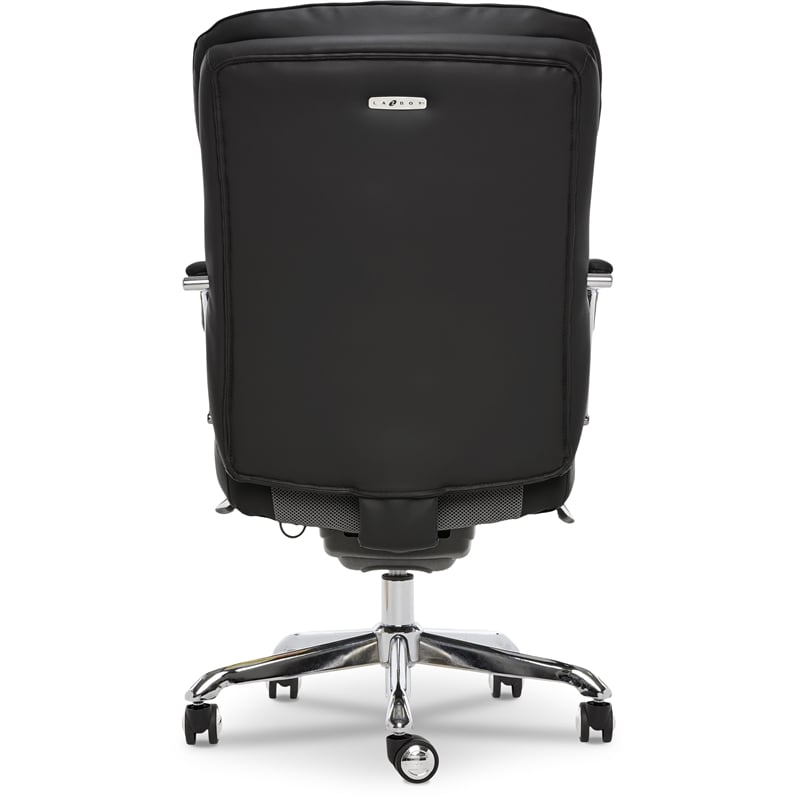 Pemberly Row Modern Leather Executive Office Chair Black Leather
