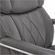 Pemberly Row Modern Leather Executive Office Chair Gray Leather