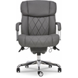 Pemberly Row Modern Leather Executive Office Chair Gray Leather