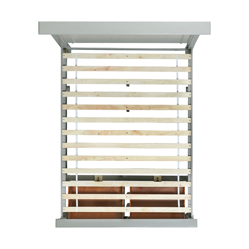 Pemberly Row Modern Queen Platform Storage 5PC Bedroom Set in Gray