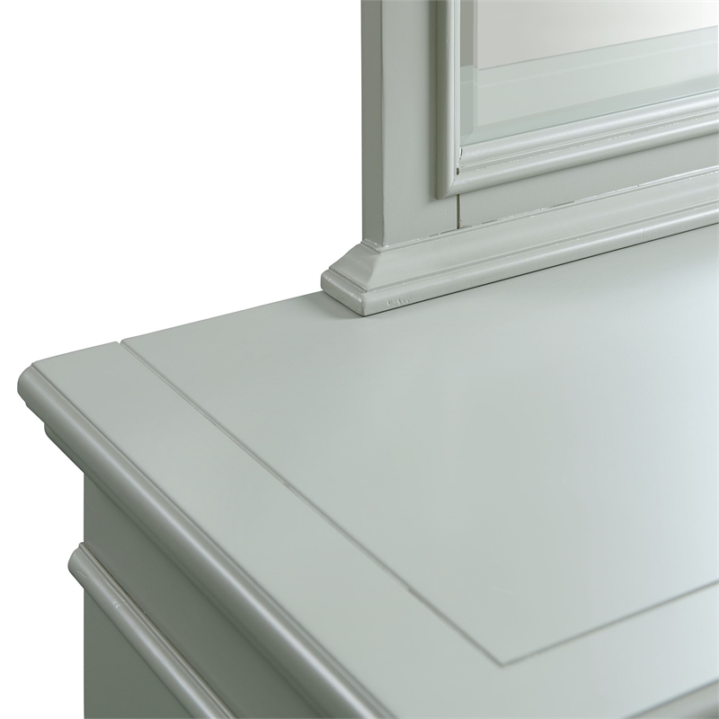 Pemberly Row Modern Queen Platform Storage 5PC Bedroom Set in Gray