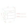 Pemberly Row Modern Storage Bedroom Nightstand Set in Dark Walnut