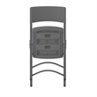 Pemberly Row Classic Commercial Resin Folding Chair in Gray 4 Pack