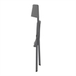 Pemberly Row Classic Commercial Resin Folding Chair in Gray 4 Pack