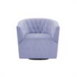 Pemberly Row Modern Accent Chair Lilac Velvet Upholstered Tufted