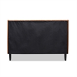 Pemberly Row Vertical Tufted Headboard Platform Bed Set Queen Caramel Tan Brown