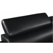Pemberly Row Modern Leather Upholstered Recliner Loveseat in Black