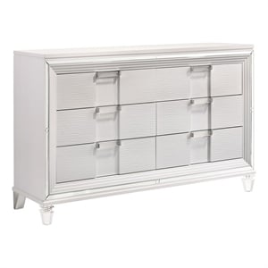 Pemberly Row Modern / Contemporary 6-Drawer Dresser in White