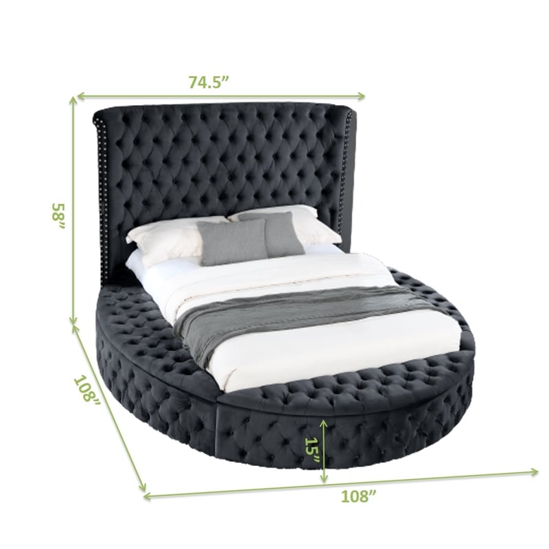 Pemberly Row Queen 4 Pc Bedroom Set Made With Wood In Black Color