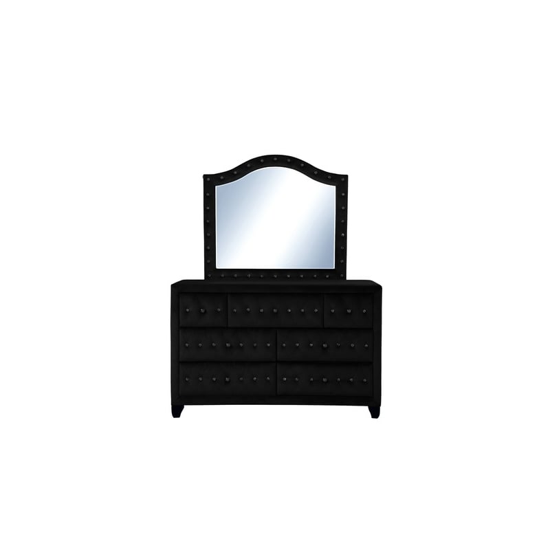 Pemberly Row Queen 4 Pc Bedroom Set Made With Wood In Black Color