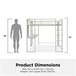 Pemberly Row Modern / Contemporary Full Size Metal Loft Bed in White