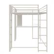 Pemberly Row Modern / Contemporary Full Size Metal Loft Bed in White
