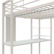 Pemberly Row Modern / Contemporary Full Size Metal Loft Bed in White