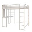 Pemberly Row Modern / Contemporary Full Size Metal Loft Bed in White