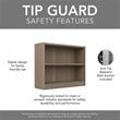 Pemberly Row Small 2 Bookshelf Bookcase in Ash Gray (Set of 2) - Engineered Wood