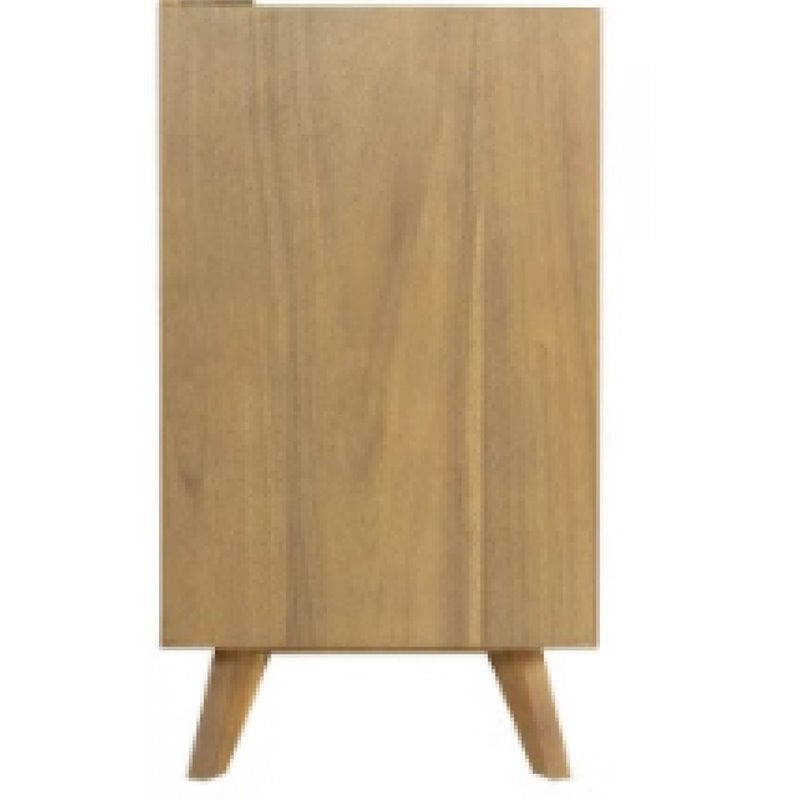 Pemberly Row Contemporary Veneer Wood and Metal Bedroom Dresser in Walnut