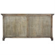 Pemberly Row Cottage Curved Glass Door Sideboard Driftwood Brown Wood