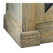 Pemberly Row Cottage Curved Glass Door Sideboard Driftwood Brown Wood