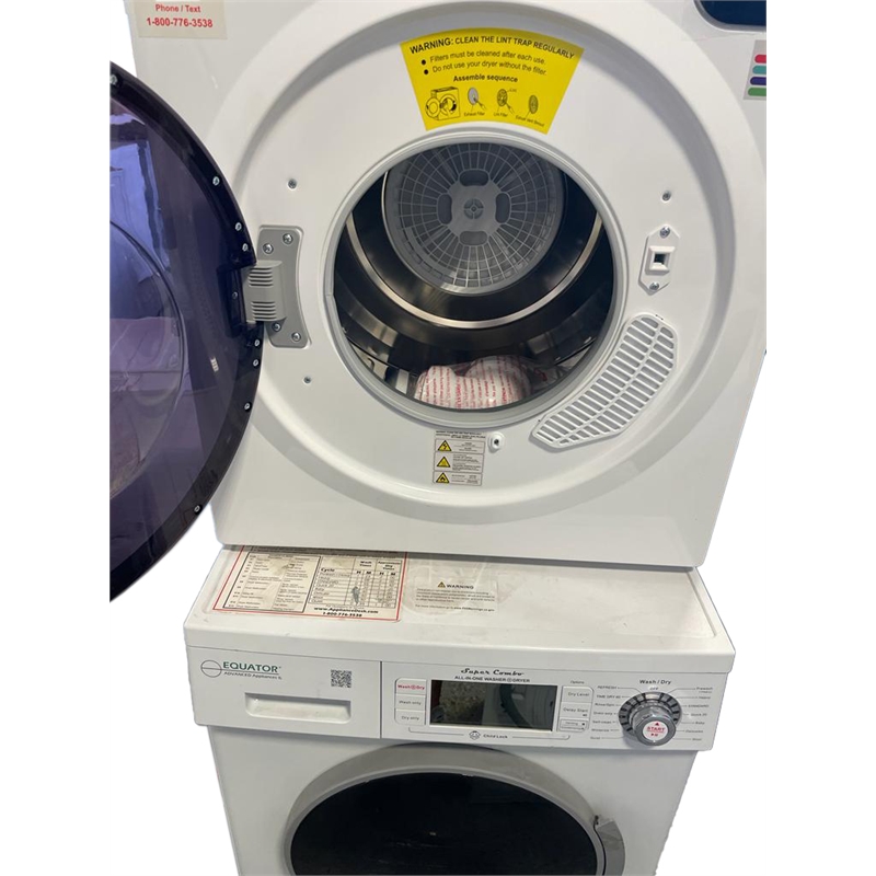 Pemberly Row Ultra Compact 110V Set Washer 13lbs+Vented Digital Dryer 2.6 cu.ft.
