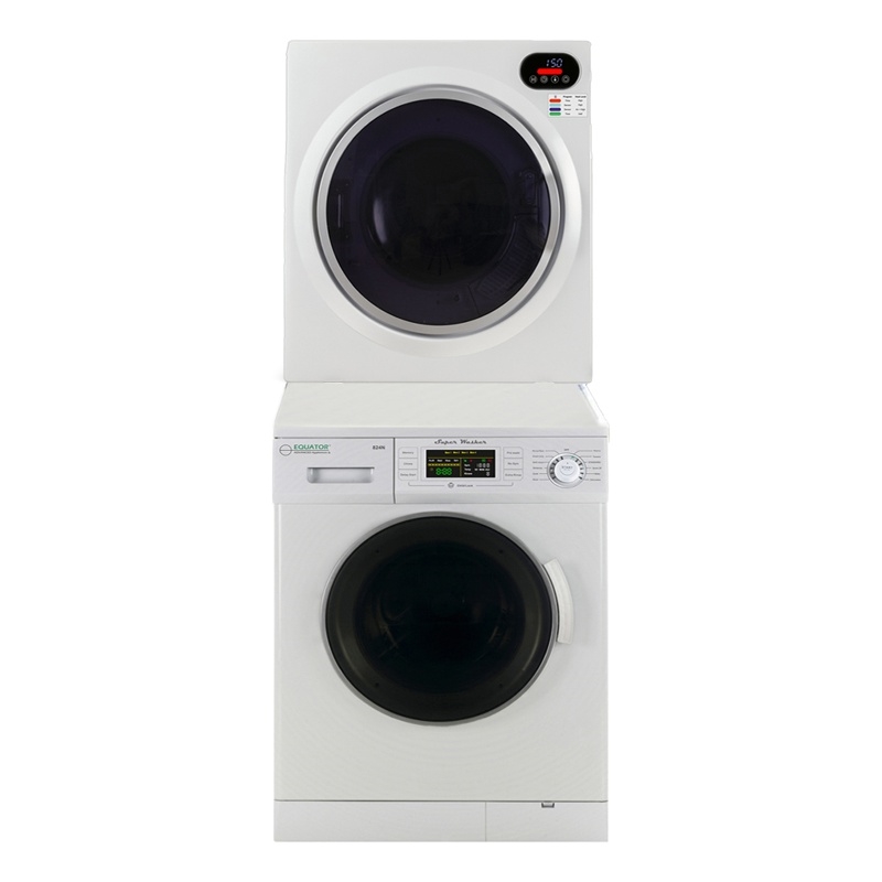 Pemberly Row Ultra Compact 110V Set Washer 13lbs+Vented Digital Dryer 2.6 cu.ft.