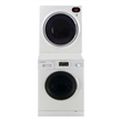 Pemberly Row Ultra Compact 110V Set Washer 13lbs+Vented Digital Dryer 2.6 cu.ft.