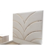 Pemberly Row Gold Detailed Queen Size Upholstery Bed made with Wood in White