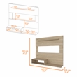 Pemberly Row Entertainment Center Light Pine (beige) Engineered Wood