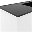 Pemberly Row Modern Wood Single Sink Bathroom Vanity in White/Black