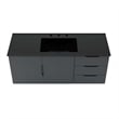 Pemberly Row Modern Wood Single Sink Bathroom Vanity in Gray/Black