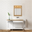Pemberly Row Modern 24-Inch Wood Medicine Cabinet in Nutmeg Oak