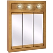 Pemberly Row Modern 24-Inch Wood Medicine Cabinet in Nutmeg Oak