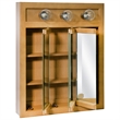 Pemberly Row Modern 24-Inch Wood Medicine Cabinet in Nutmeg Oak