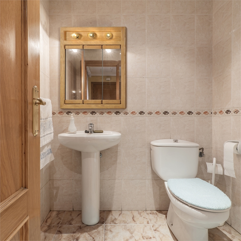 Pemberly Row Modern 24-Inch Wood Medicine Cabinet in Nutmeg Oak