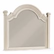 Pemberly Row 6pc White Wood Bedroom Set-King+2 Nightstands+Chest+Dresser+Mirror