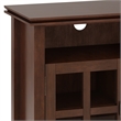 Pemberly Row SOLID WOOD 48 inch Wide Contemporary TV Media Stand in Russet Brown
