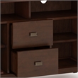 Pemberly Row SOLID WOOD 48 inch Wide Contemporary TV Media Stand in Russet Brown