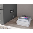 Pemberly Row Murphy Modern Solid Wood Full Bed Chest with Mattress in Gray