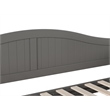 Pemberly Row Mid-Century Solid Wood Daybed with Twin Trundle in Gray